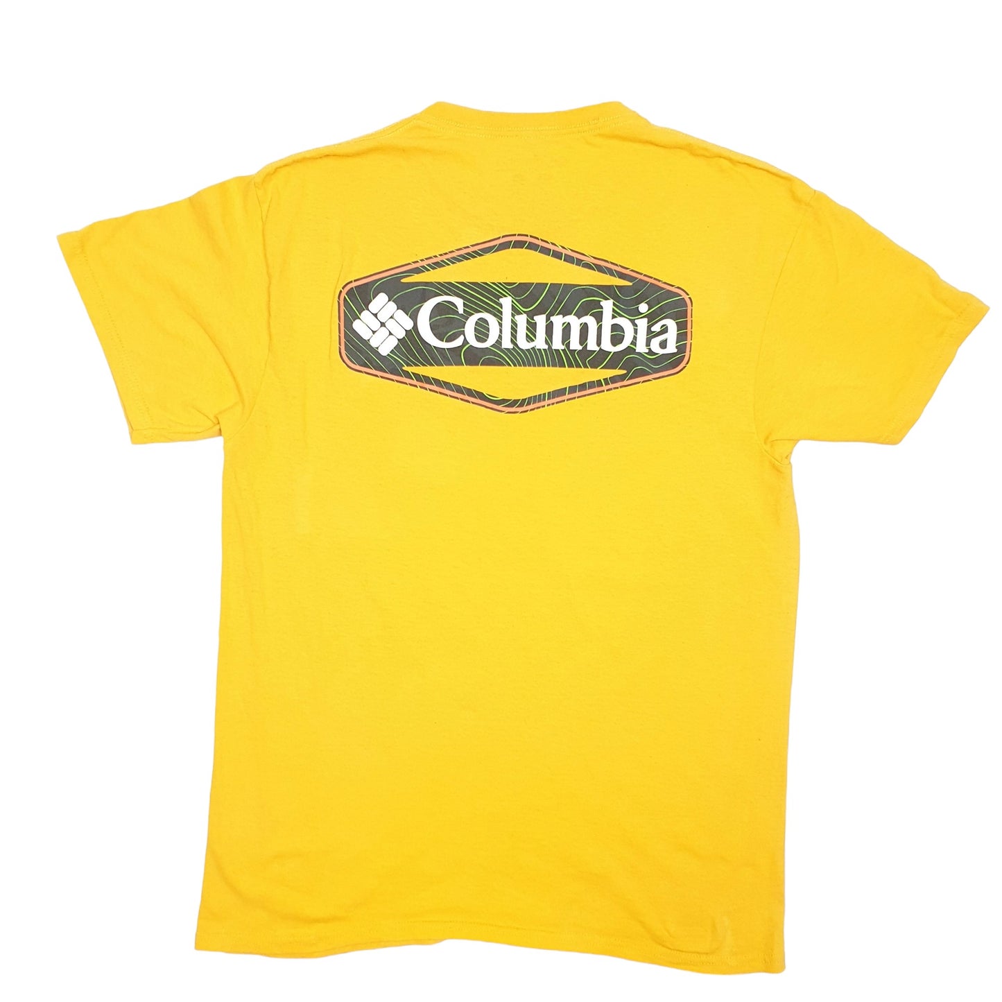 Mens Yellow Columbia Sportswear  Short Sleeve T Shirt