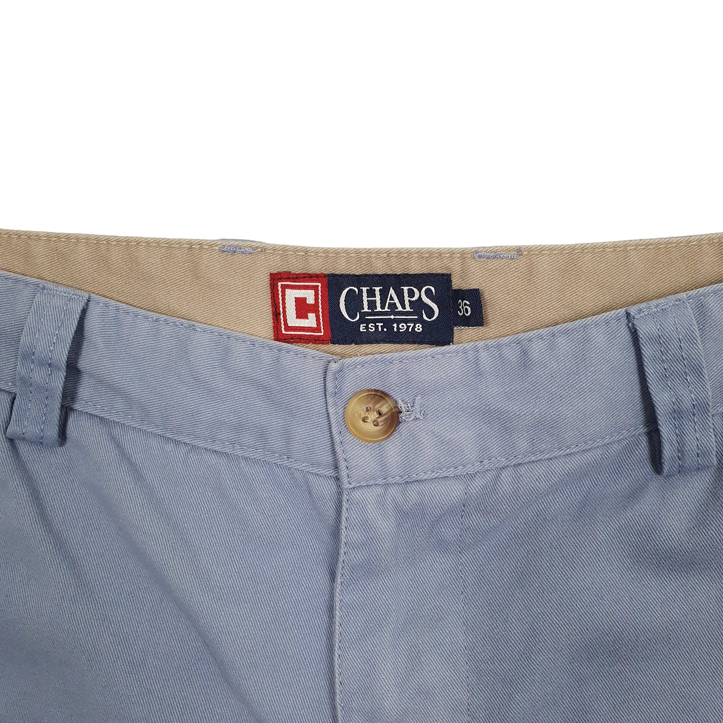 Mens Blue Chaps  Chino Shorts