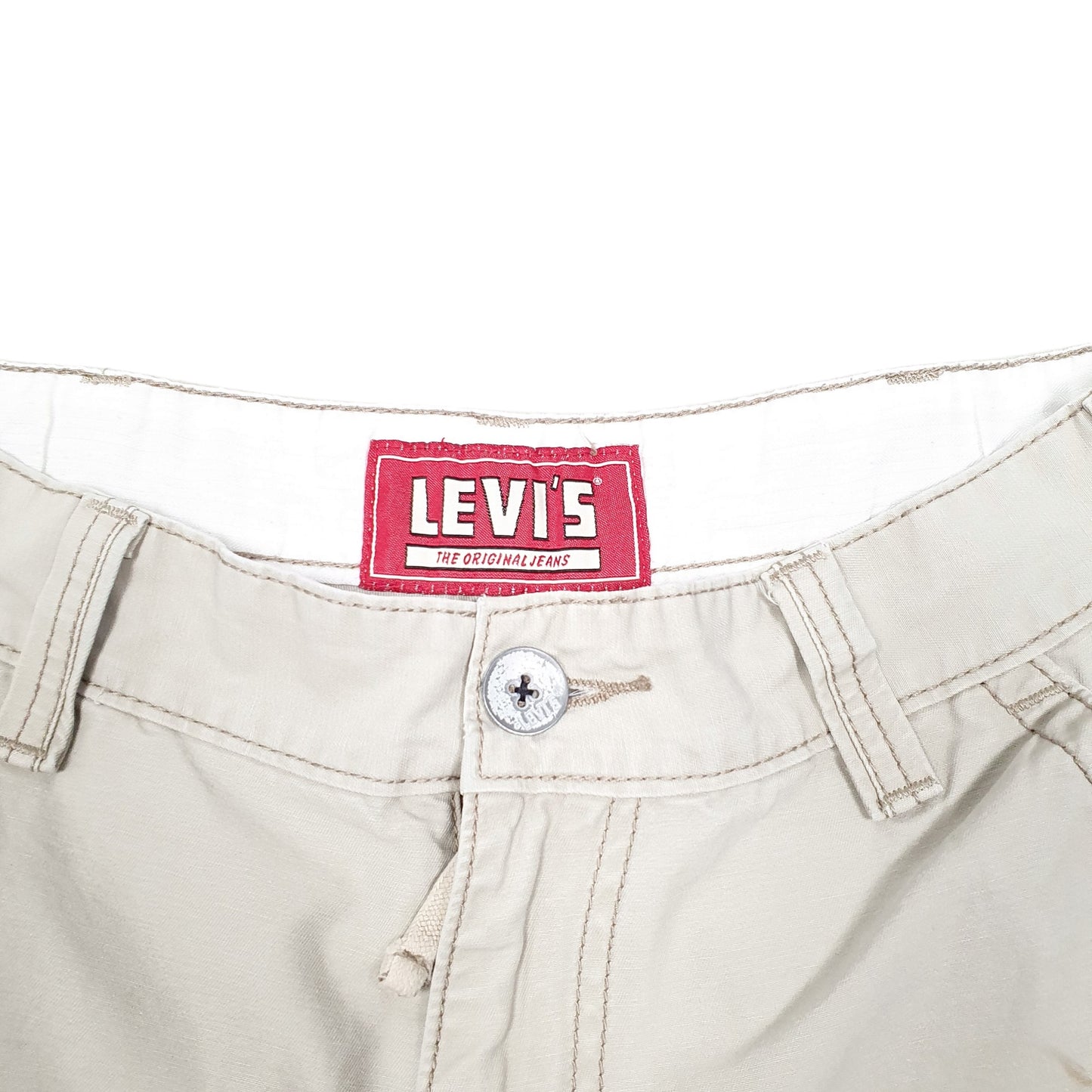 Mens Beige Levis Squad Combat Cargo Shorts