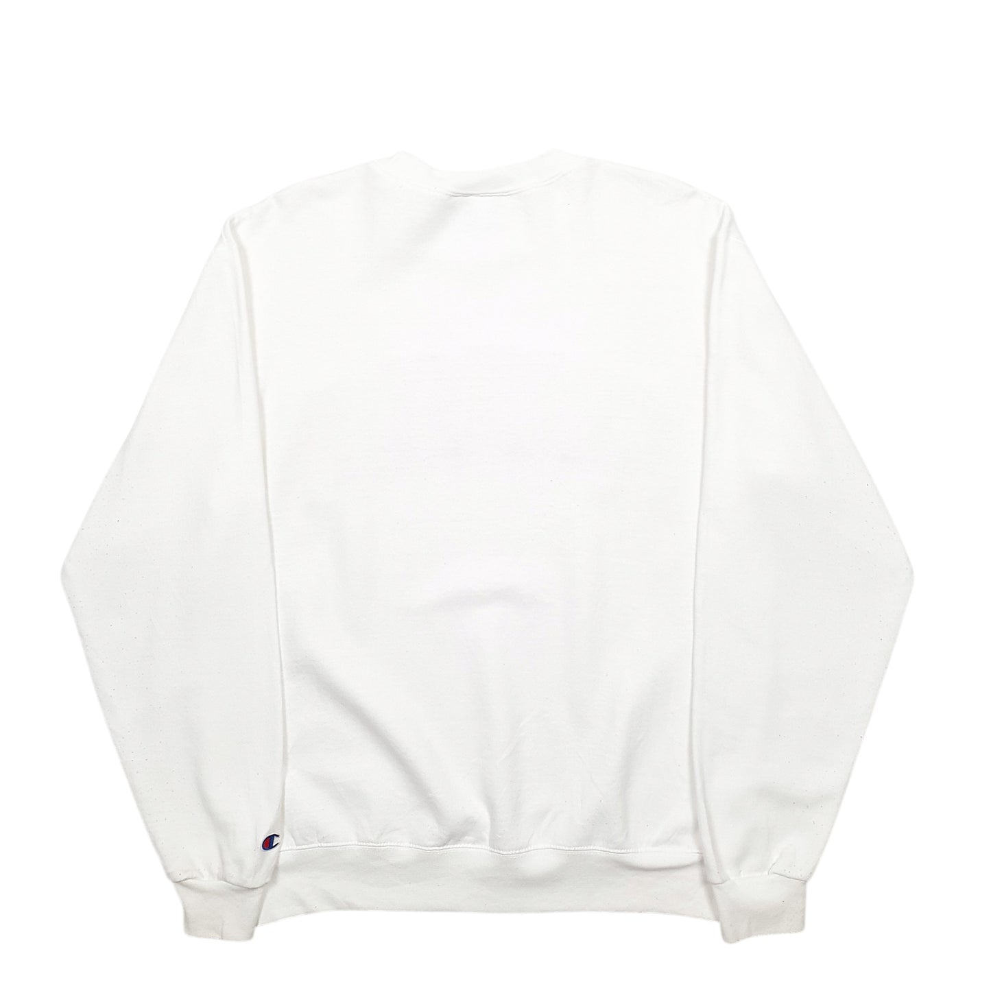 Mens White Champion Clemson Spellout Crewneck Jumper