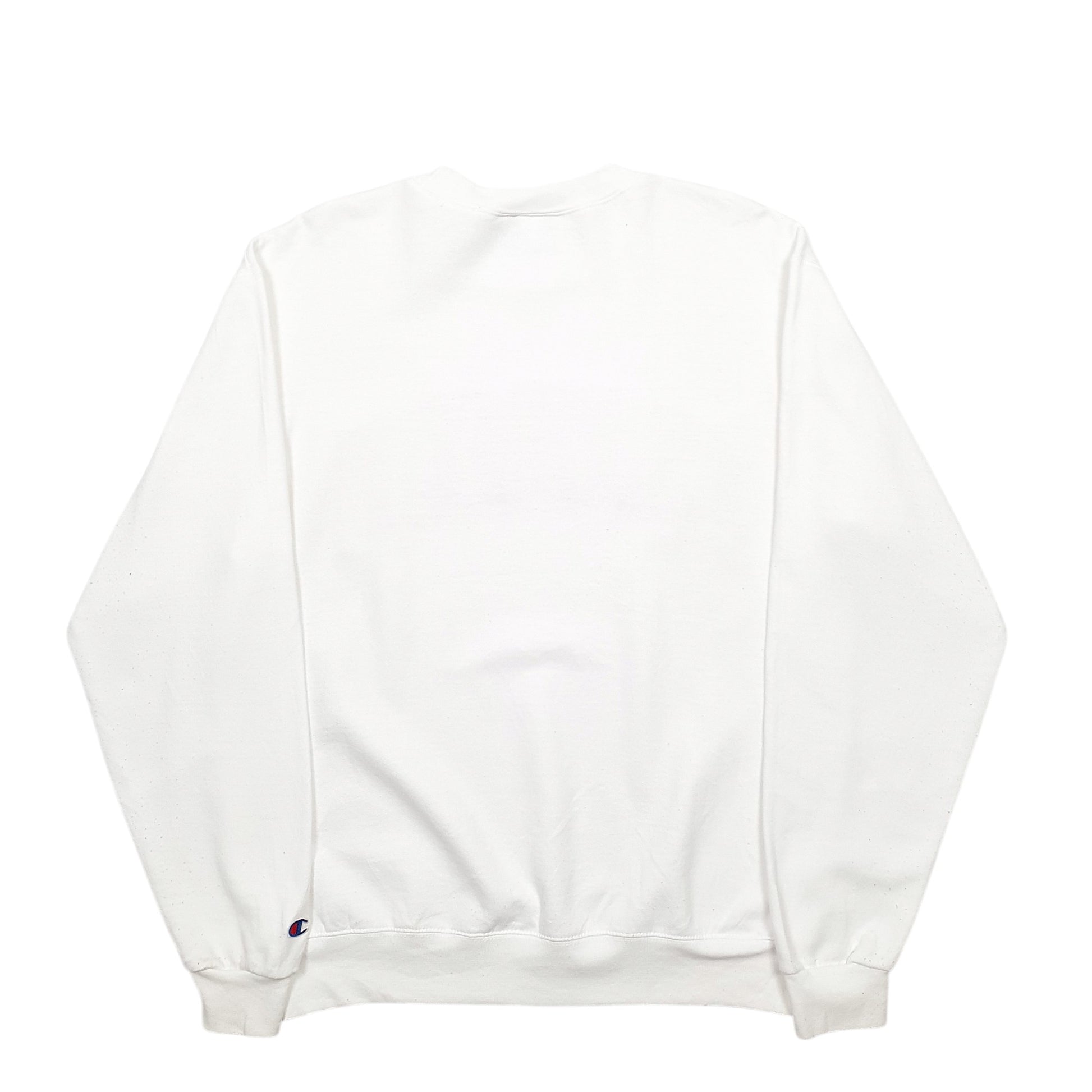 Mens White Champion Clemson Spellout Crewneck Jumper