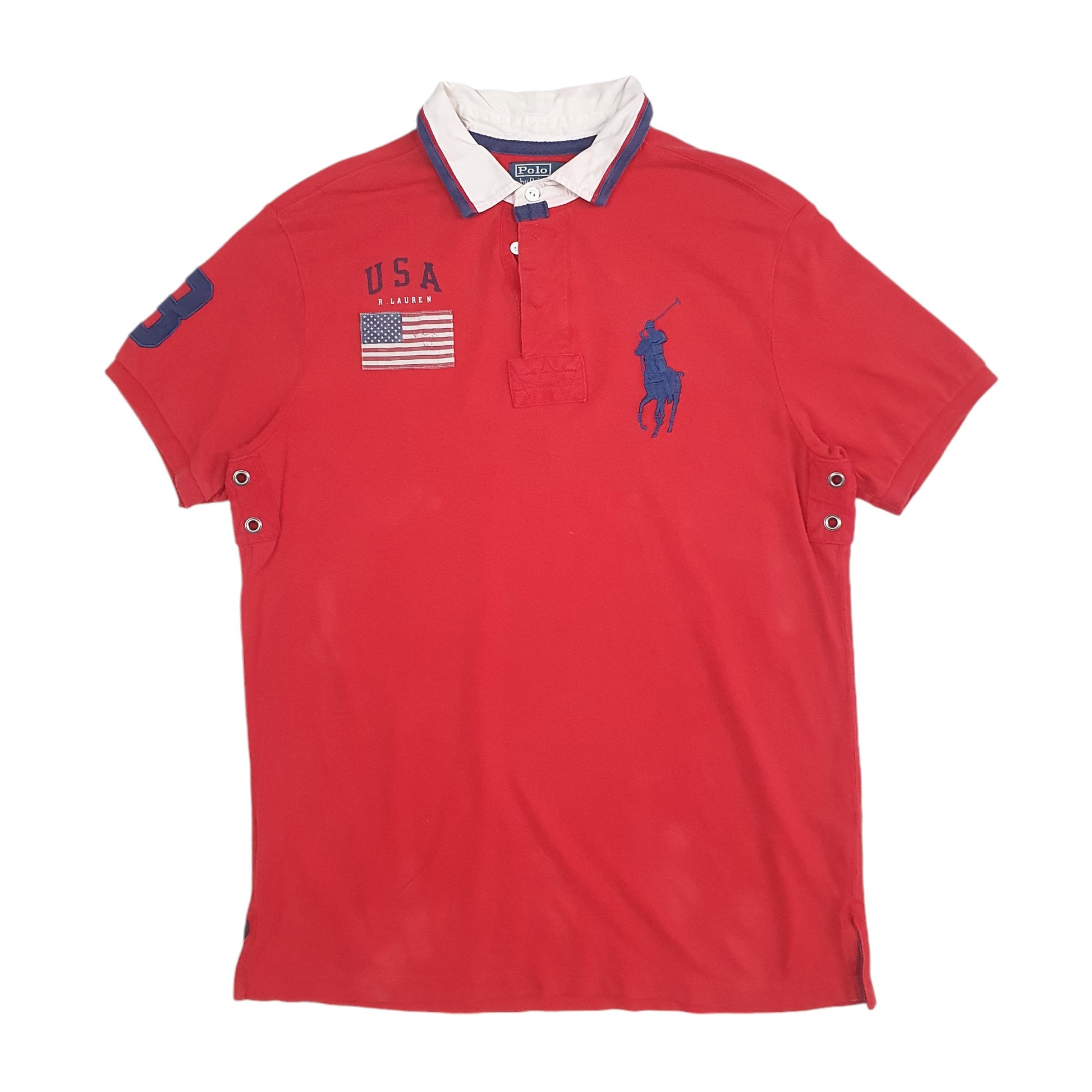 Mens Red Polo Ralph Lauren  Short Sleeve Polo Shirt