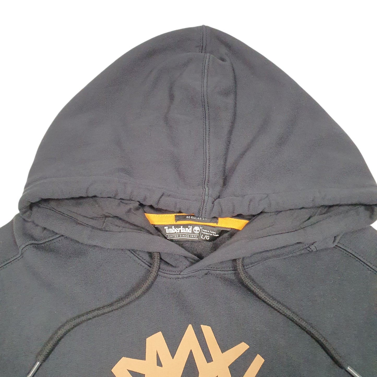 Mens Black Timberland Tree Logo Hoodie Jumper