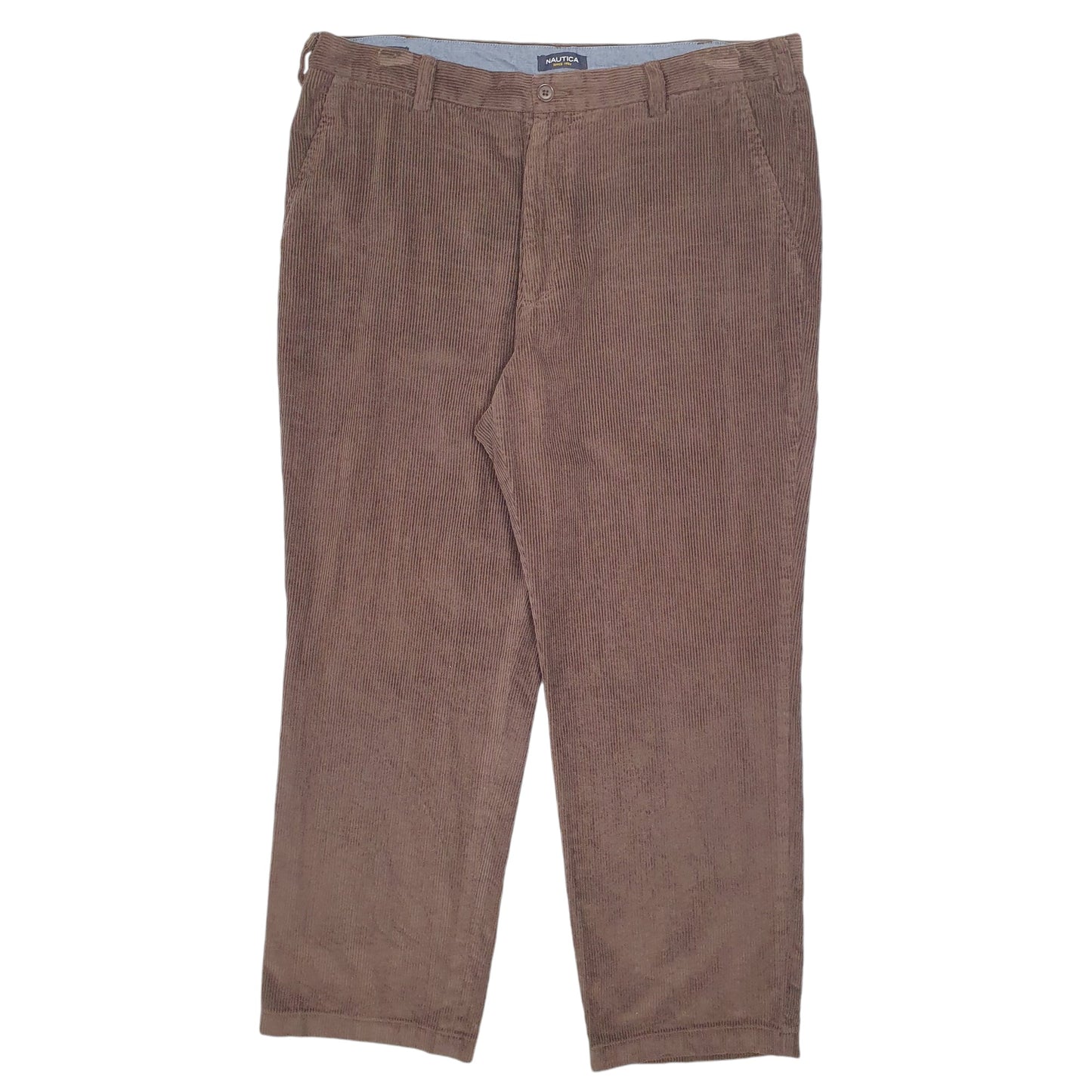 Mens Brown Nautica Classic Fit Corduroy Trousers