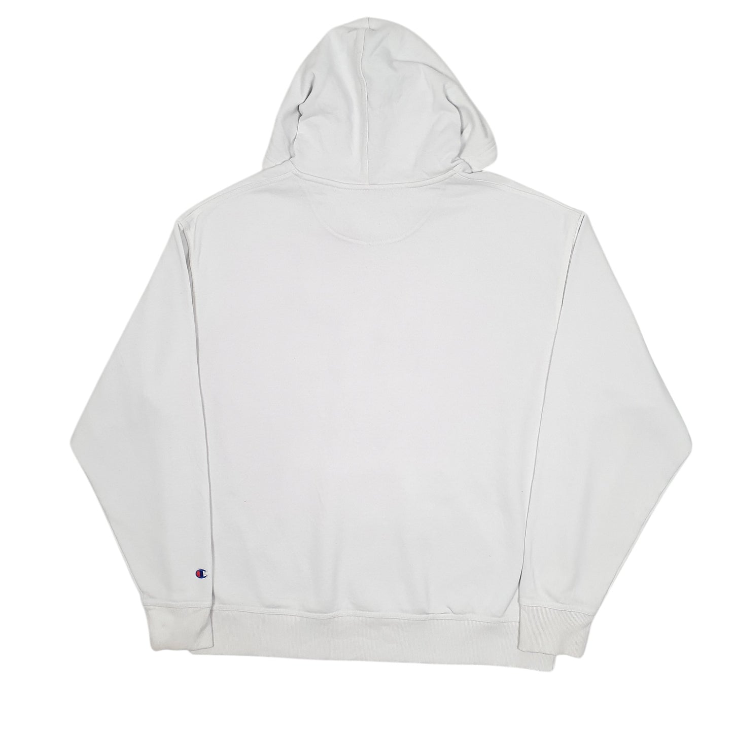 Mens White Champion Spellout Hoodie Jumper