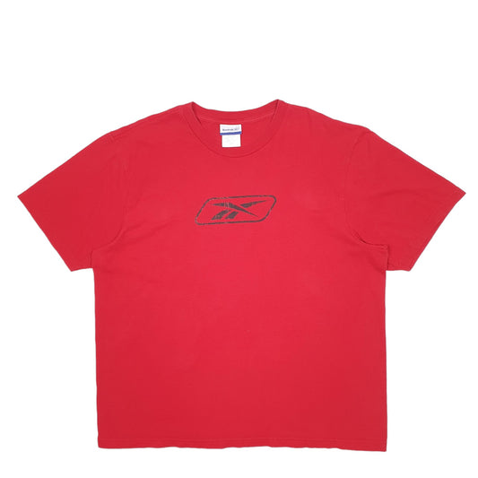 Mens Red Reebok  Short Sleeve T Shirt