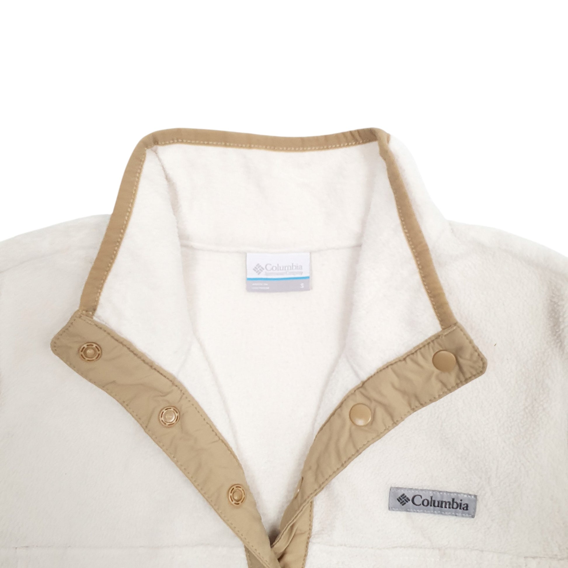 Womens Cream Columbia  Quarter Zip Jumper