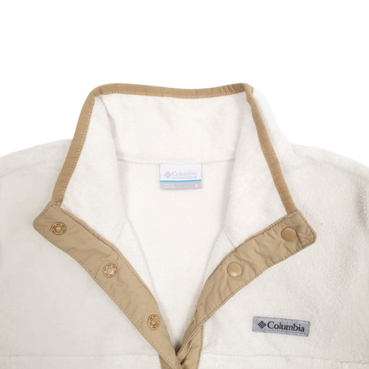 Womens Cream Columbia  Quarter Zip Jumper