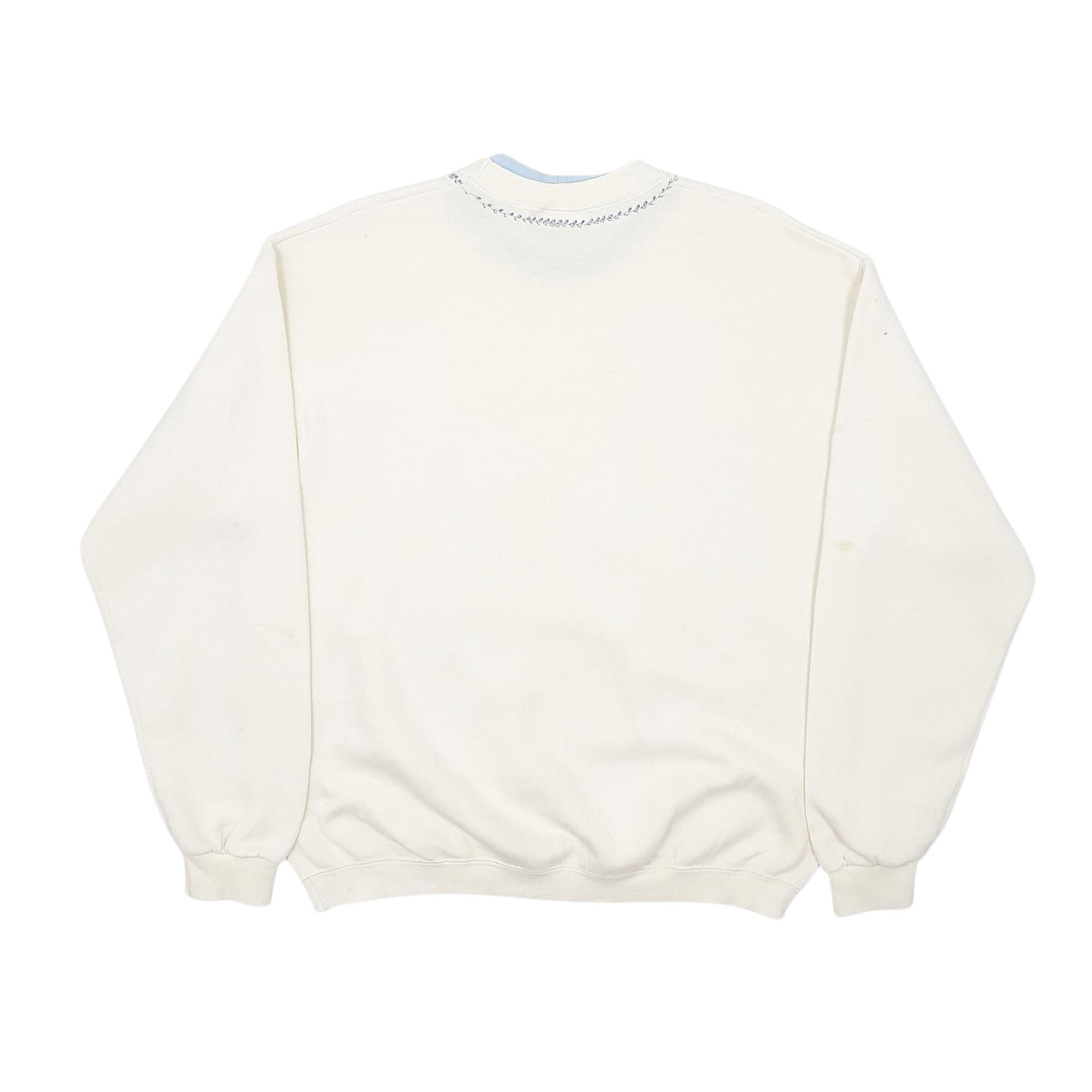 Mens Cream Lee Heavyweight Vintage Made In USA Crewneck Jumper