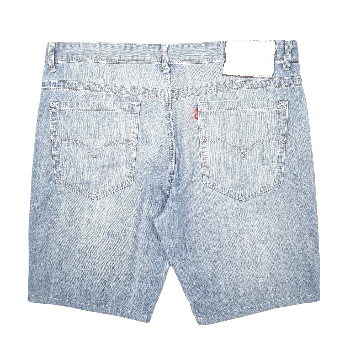 Mens Blue Levis Jorts Distressed Denim Shorts