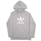 Mens Grey Adidas Spellout Hoodie Jumper