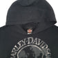 Mens Black Harley Davidson Military Hoodie Jumper