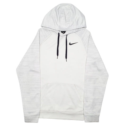 Mens White Nike Active Dri Fit Swoosh Hoodie Jumper
