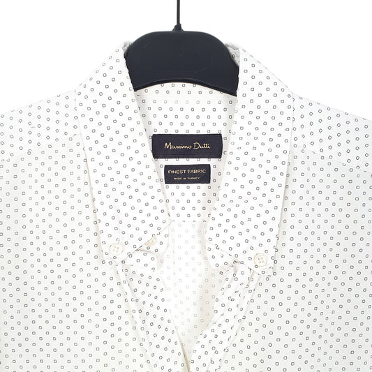 Mens White Massimo Dutti  Long Sleeve Shirt