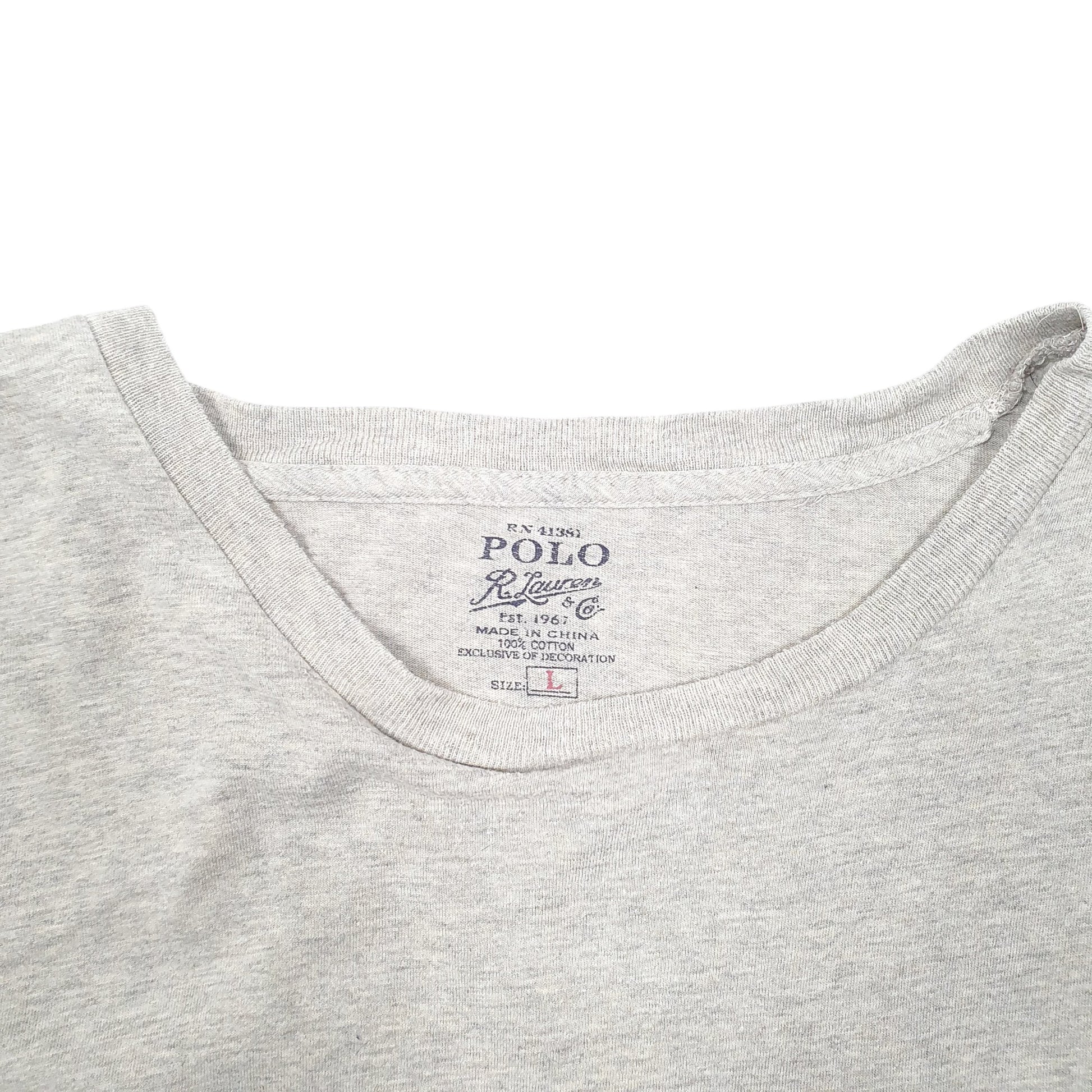 Mens Grey Polo Ralph Lauren Pocket Short Sleeve T Shirt