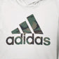 Mens Grey Adidas Spellout Hoodie Jumper