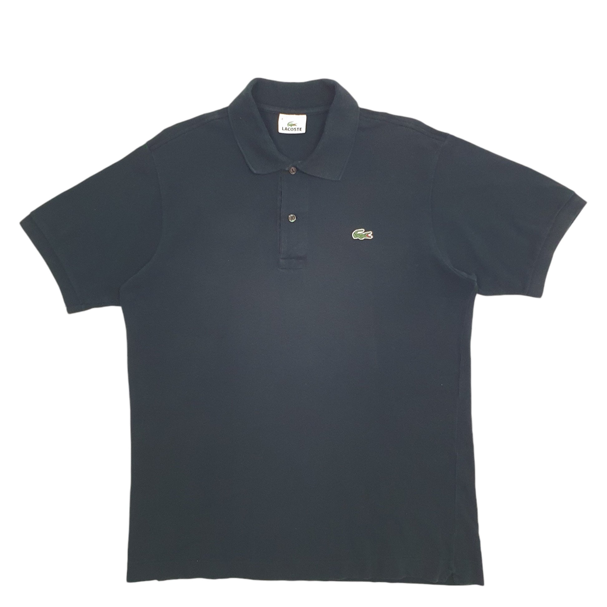 Mens Black Lacoste  Short Sleeve Polo Shirt