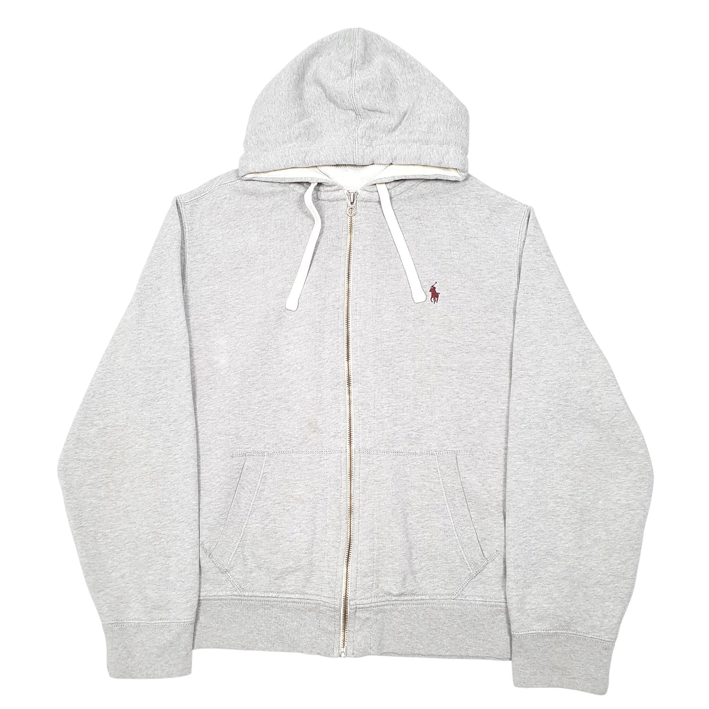 Mens Grey Polo Ralph Lauren Hoodie Full Zip Jumper