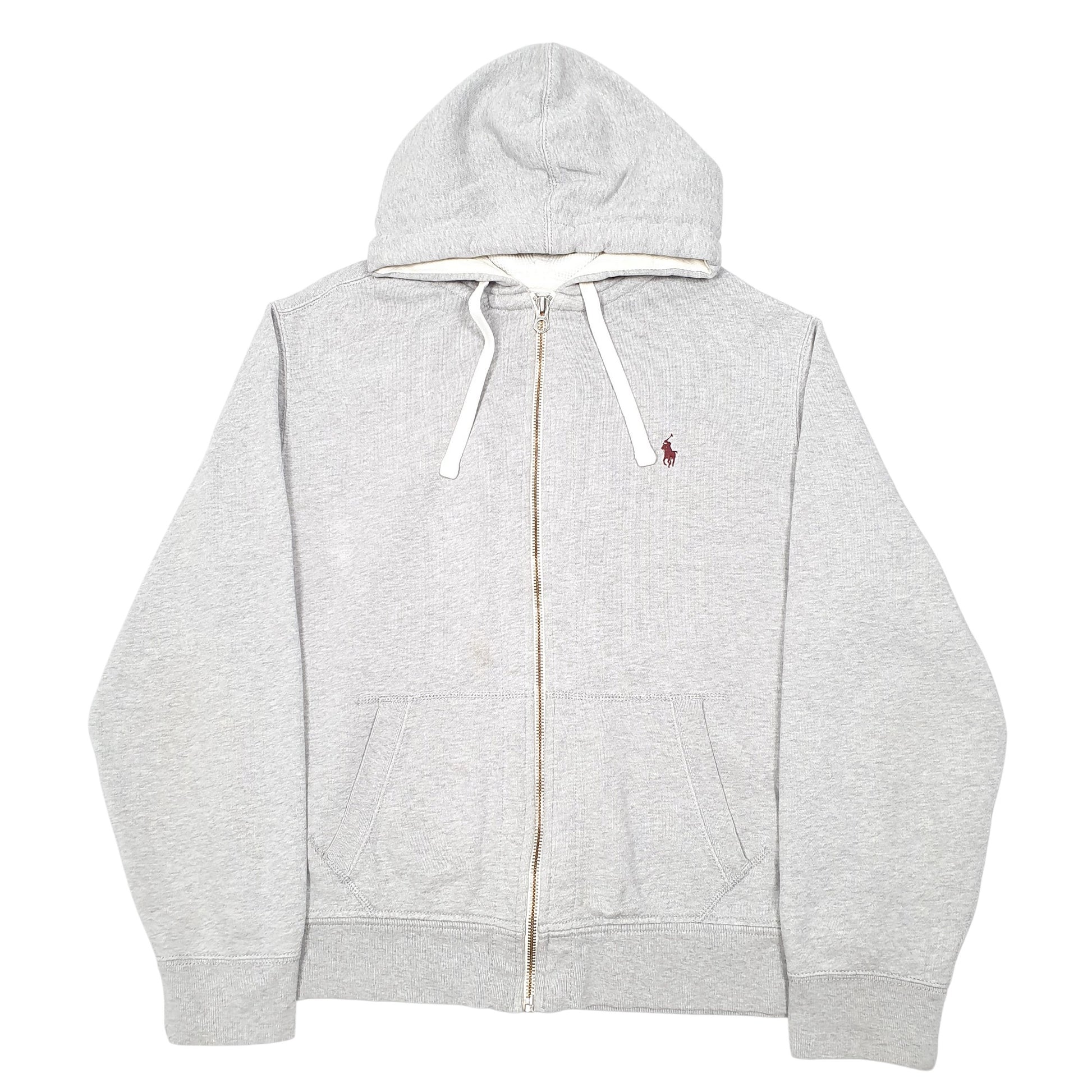 Mens Grey Polo Ralph Lauren Hoodie Full Zip Jumper