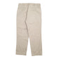 Mens Beige Lee Double Pleated Chino Trousers