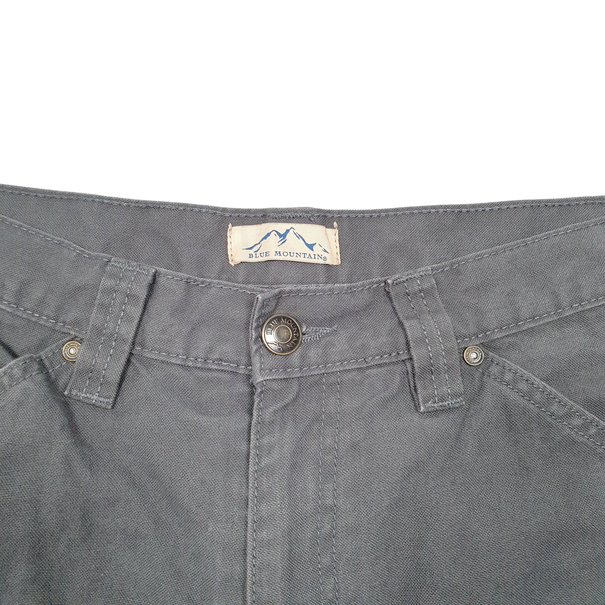 Mens Grey Blue Mountain Workwear Lined Winter Thermal Carpenter Trousers