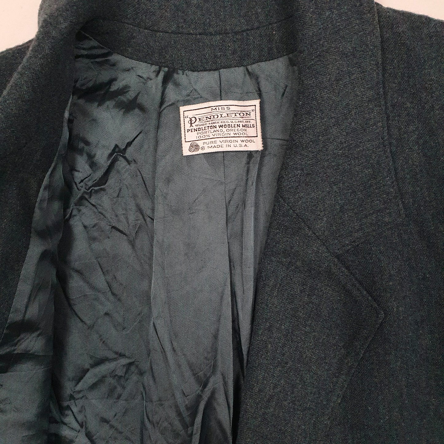 Womens Blue Pendleton Vintage 90s Suit Quarter Zip Coat