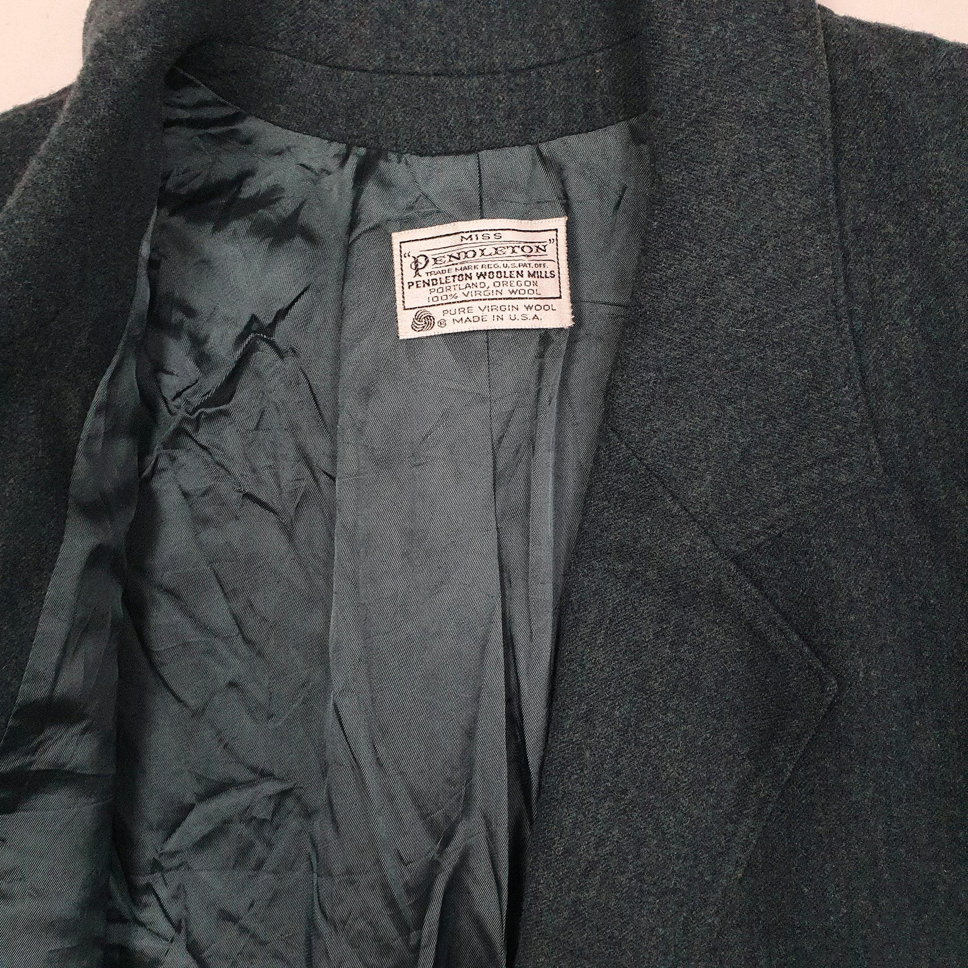 Womens Blue Pendleton Vintage 90s Suit Quarter Zip Coat