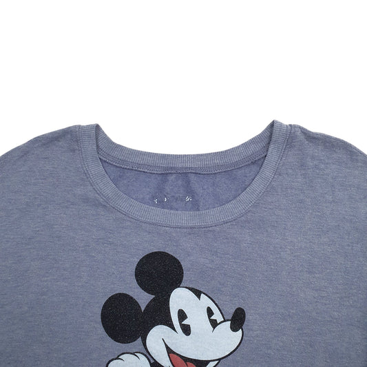 Womens Blue Disney Mickey Mouse Crewneck Jumper