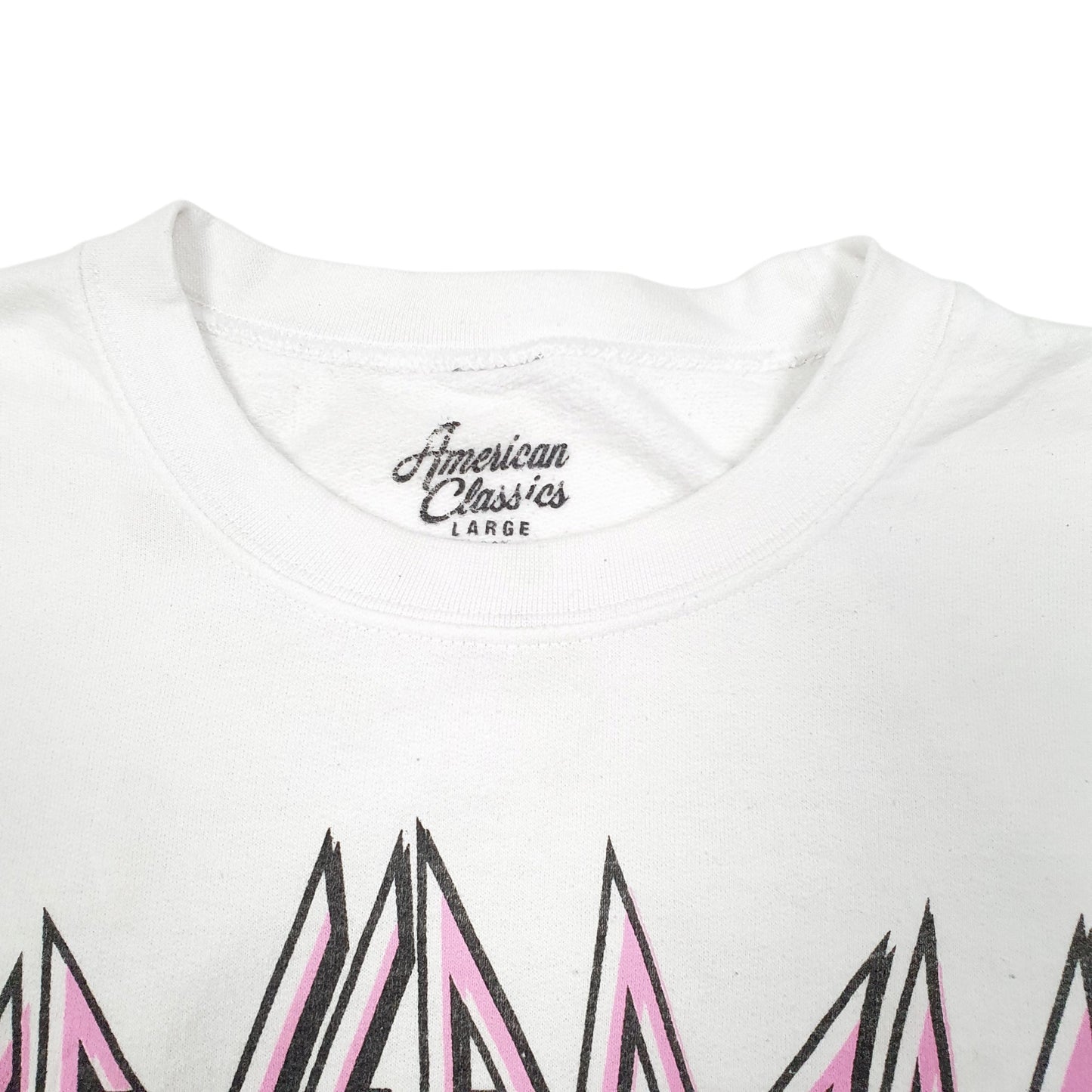 Mens White American Classics Def Leppard Spellout Crewneck Jumper