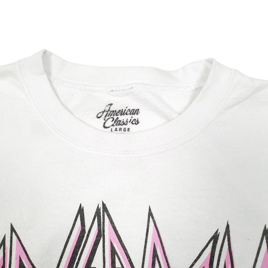 Mens White American Classics Def Leppard Spellout Crewneck Jumper