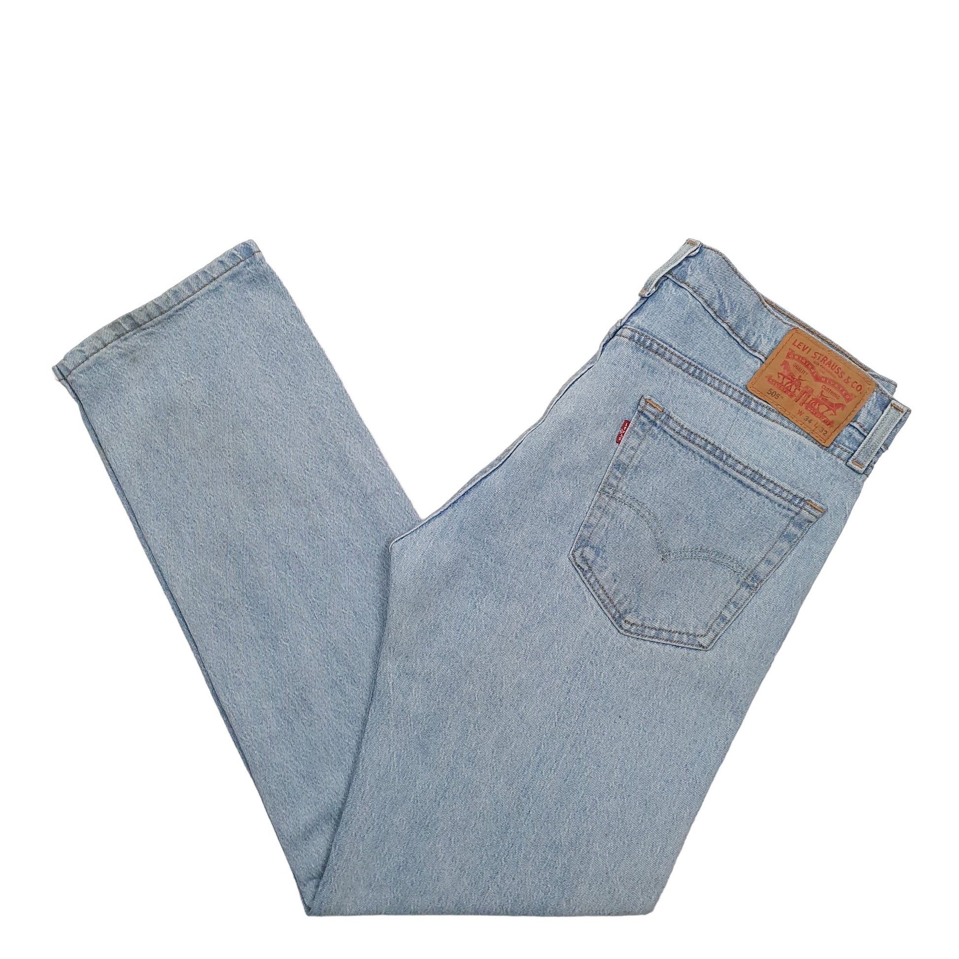 Mens Blue Levis  505 JeansW34 L32