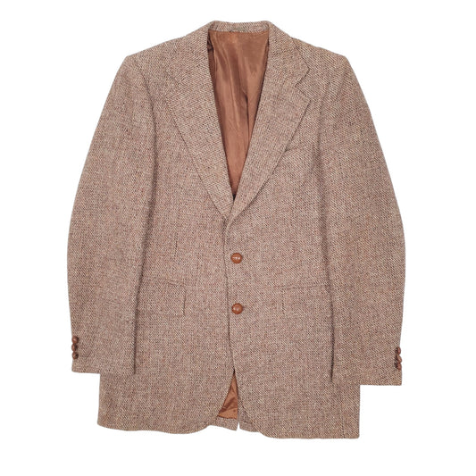 Mens Brown Alexanders Harris Tweed  Coat