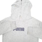 Womens Grey Puma Spellout Hoodie Jumper