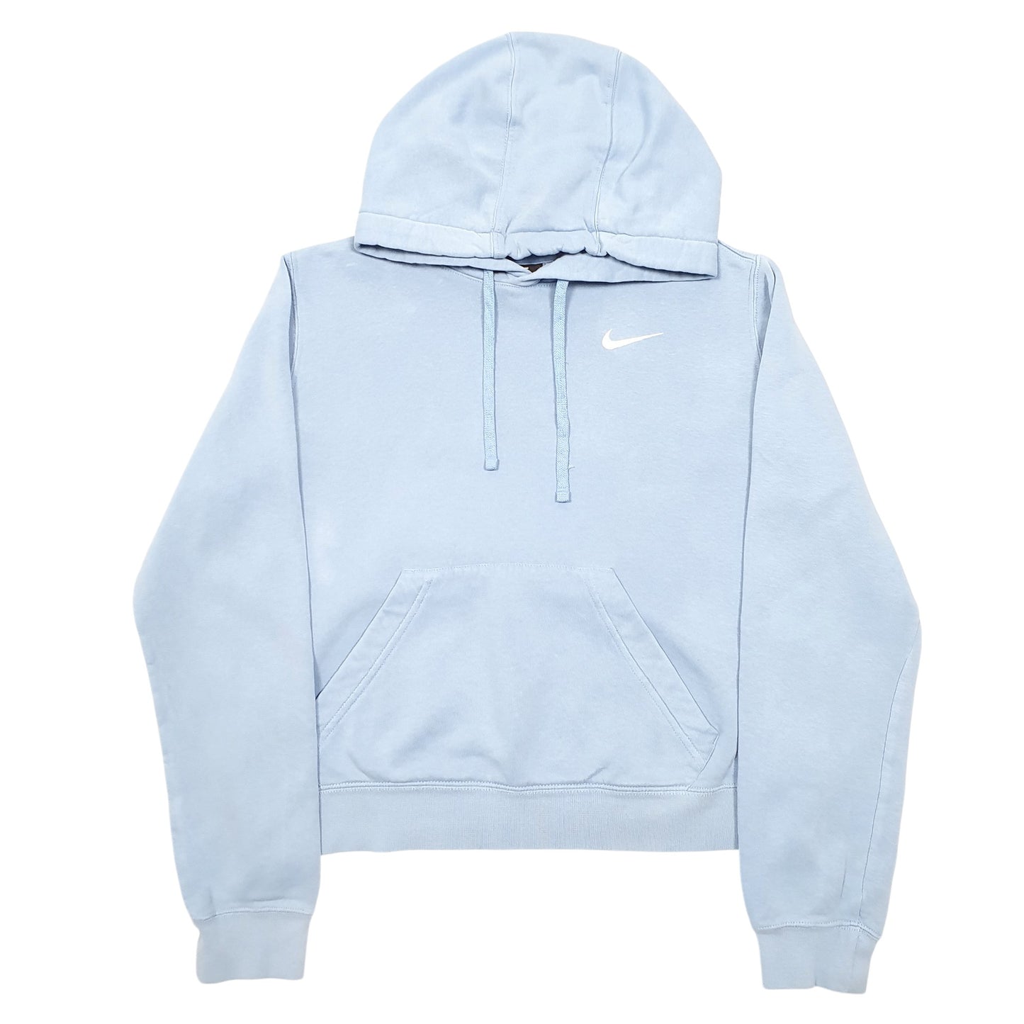 Womens Blue Nike Cropped Short Gym Workout Hoodie Jumper