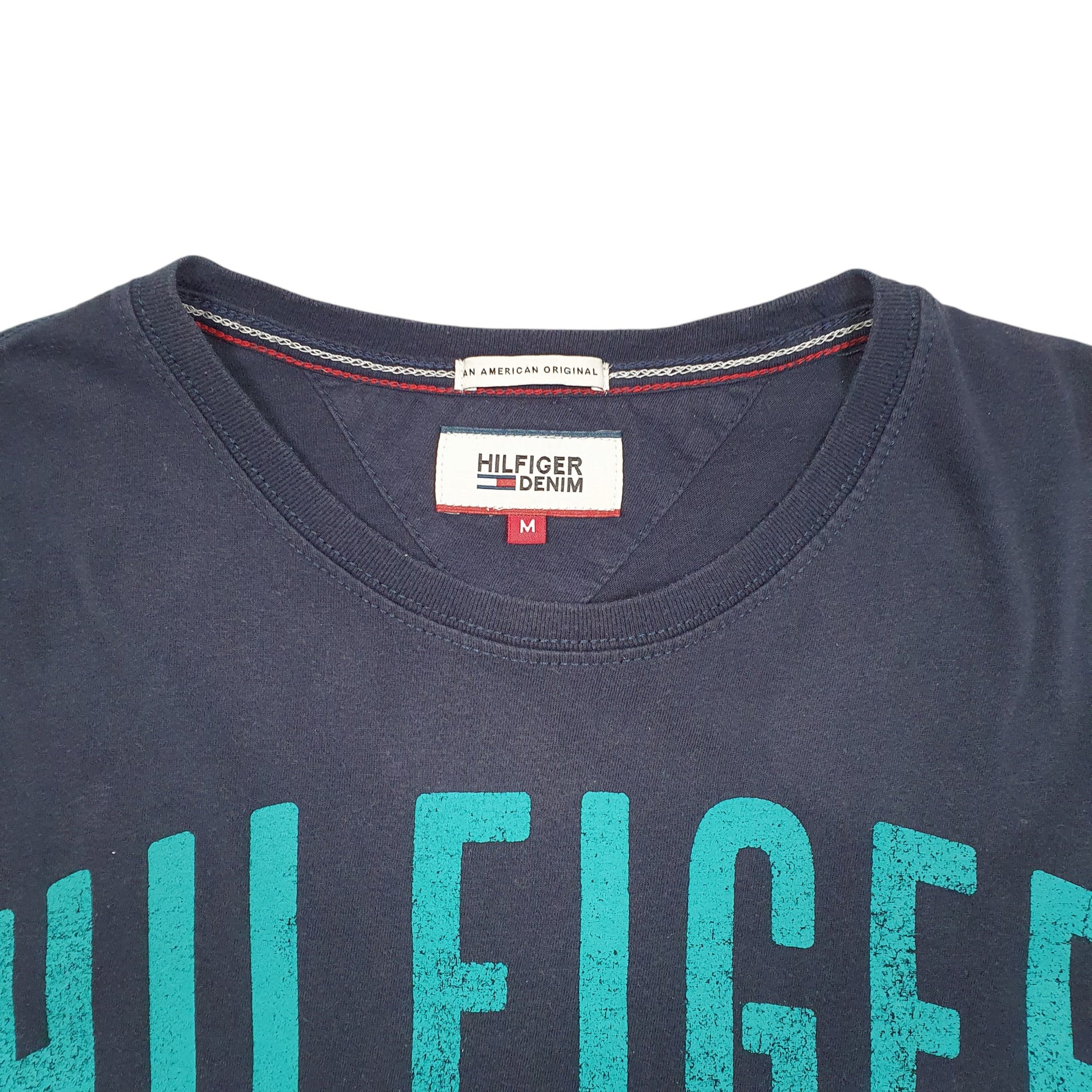 Mens Navy Tommy Hilfiger Denim USA Spellout Short Sleeve T Shirt