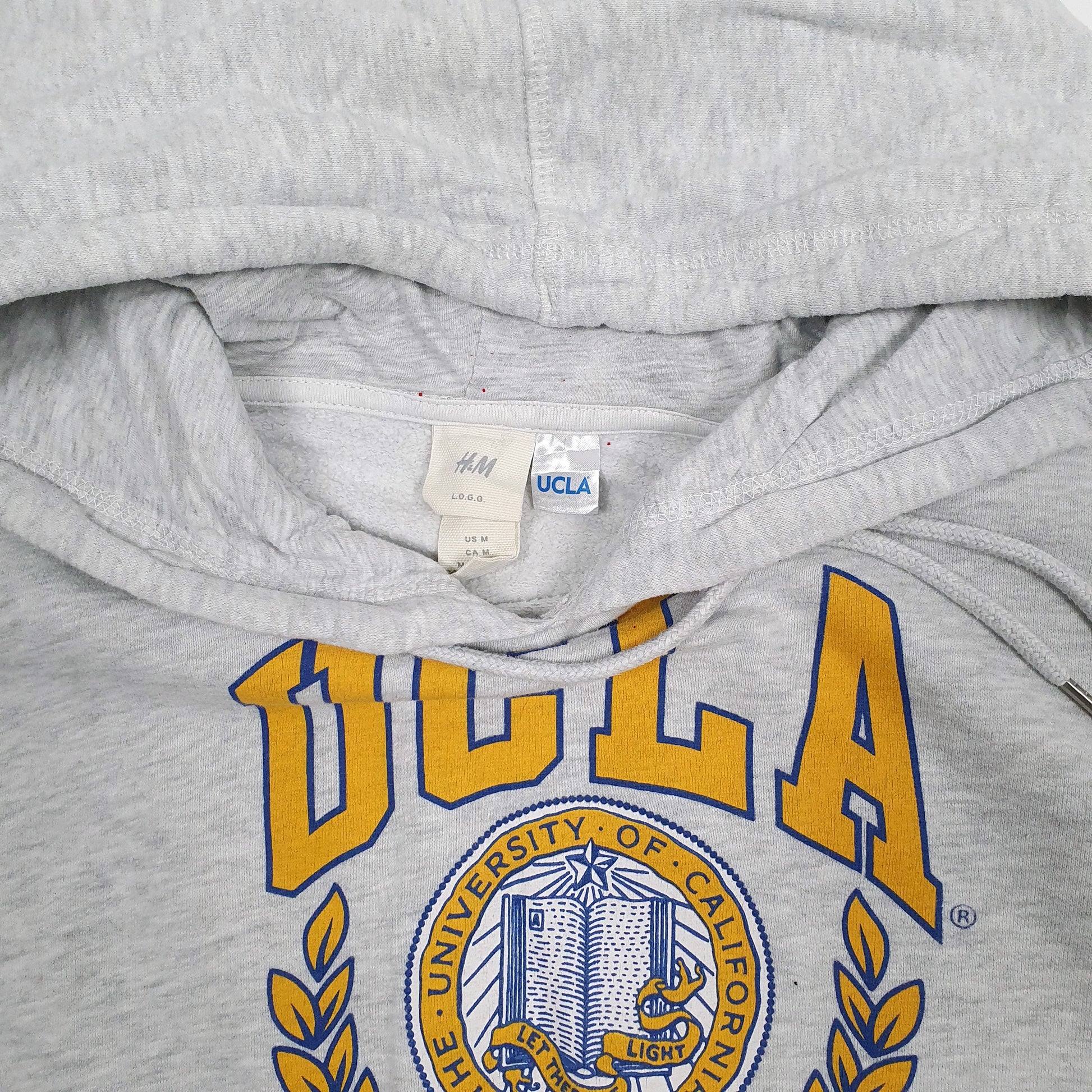 Womens Grey H&M UCLA USA College Hoodie Jumper