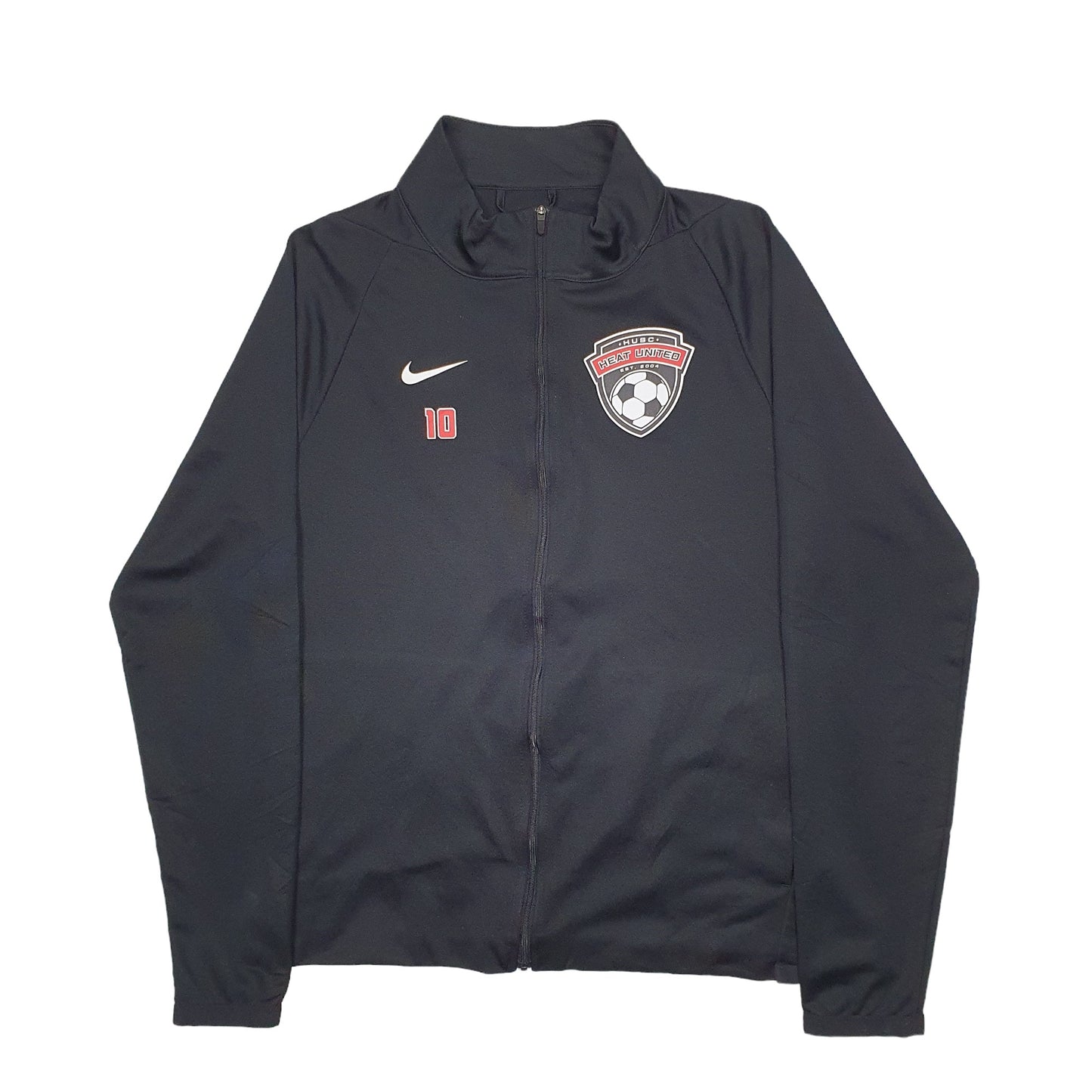 Womens Black Nike Soccer Football Full Zip Jumper