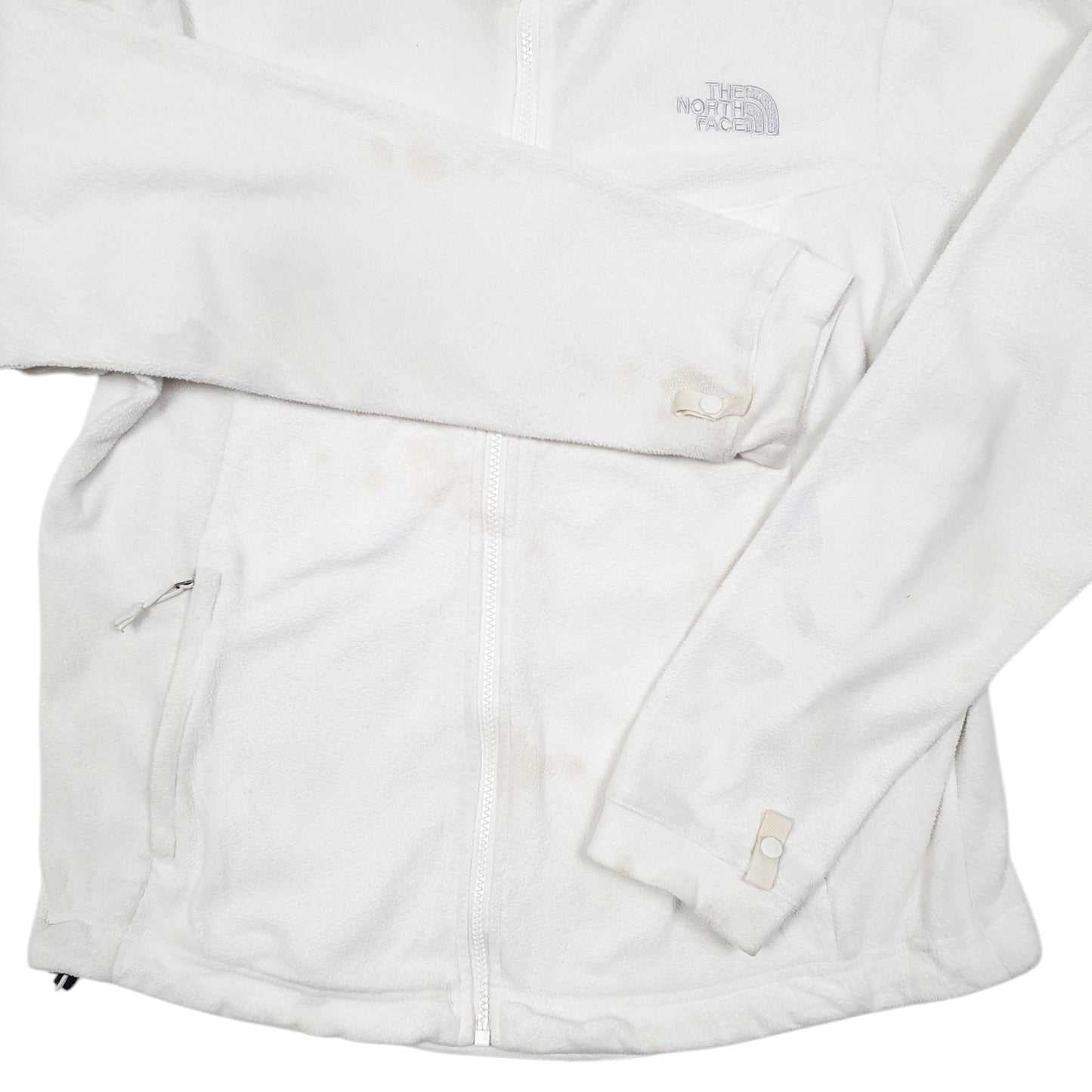 Womens White The North Face Hiking Outdoors Full Zip Jumper