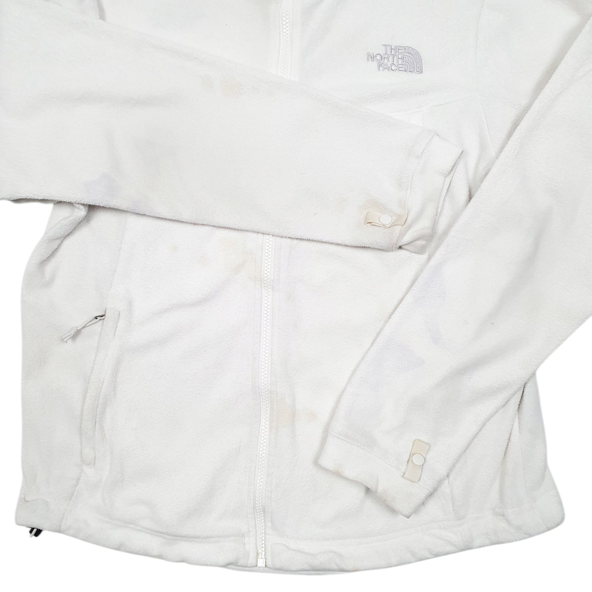 Womens White The North Face Hiking Outdoors Full Zip Jumper