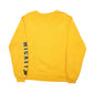 Womens Yellow Disney Mickey Mouse Sleeve Spellout Crewneck Jumper