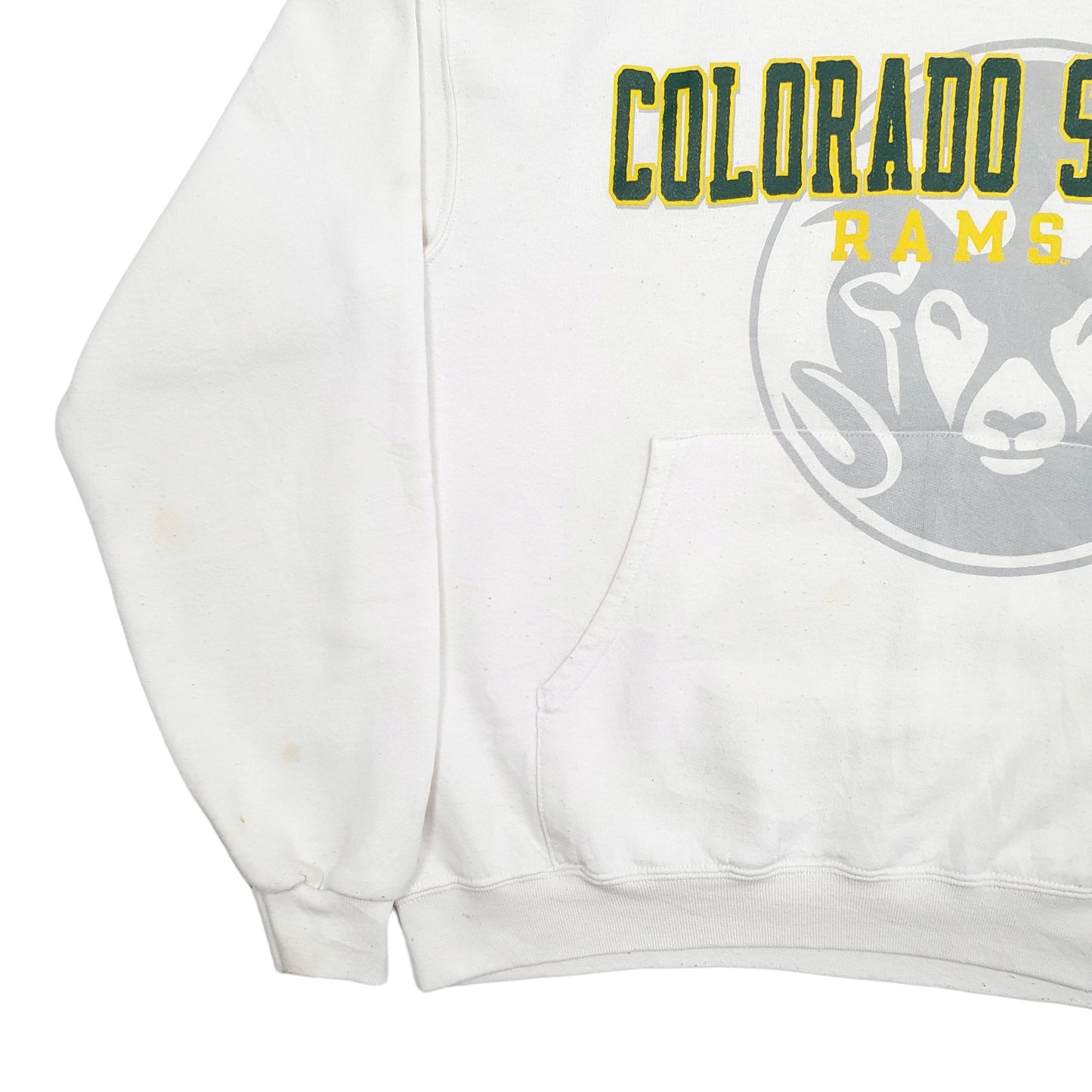 Mens White Champion Colorado State Rams Hoodie Jumper