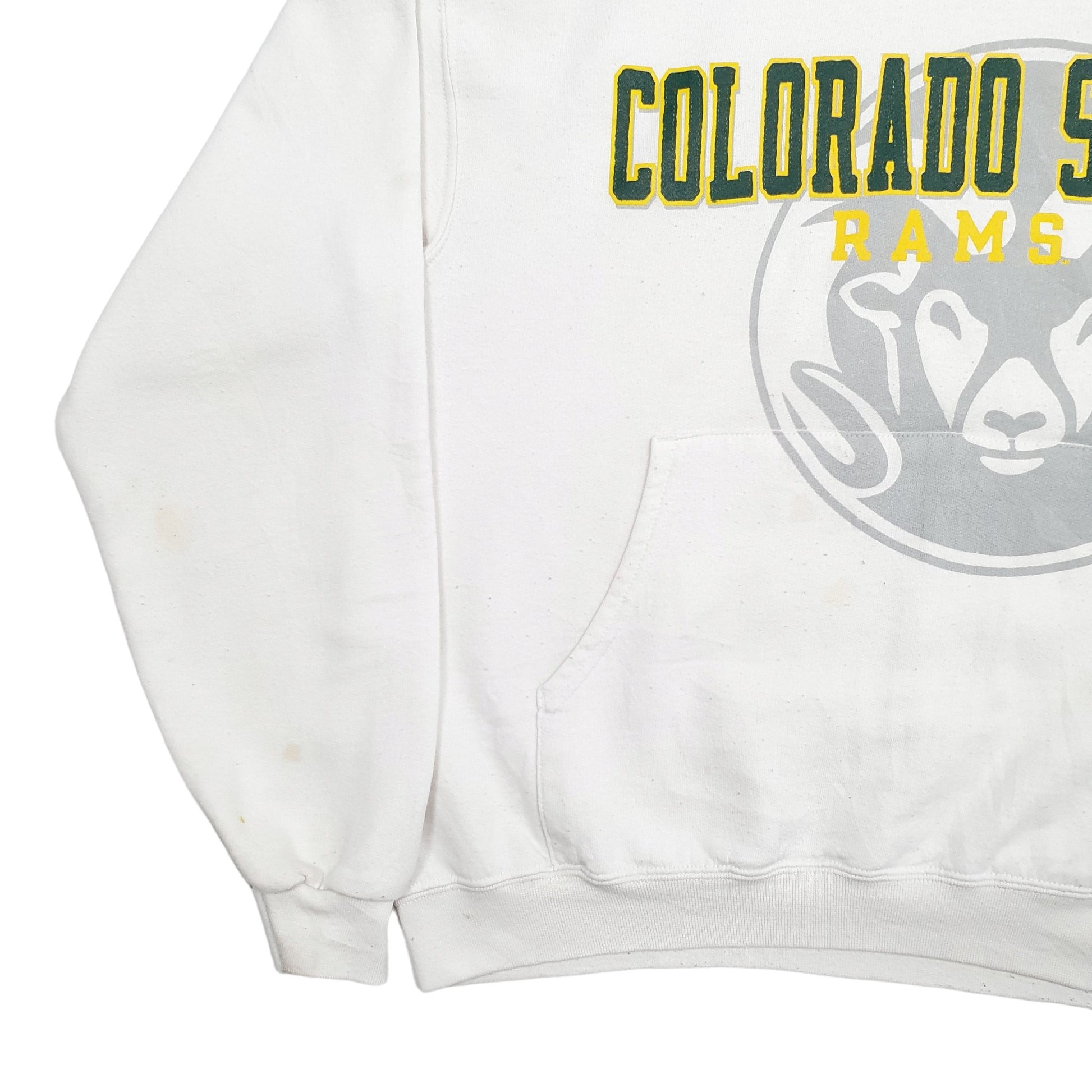 Mens White Champion Colorado State Rams Hoodie Jumper