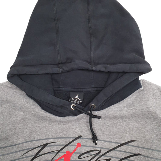 Mens Grey Nike Air Jordan Jumpman Basketball Chicago Bulls 23 Hoodie Jumper