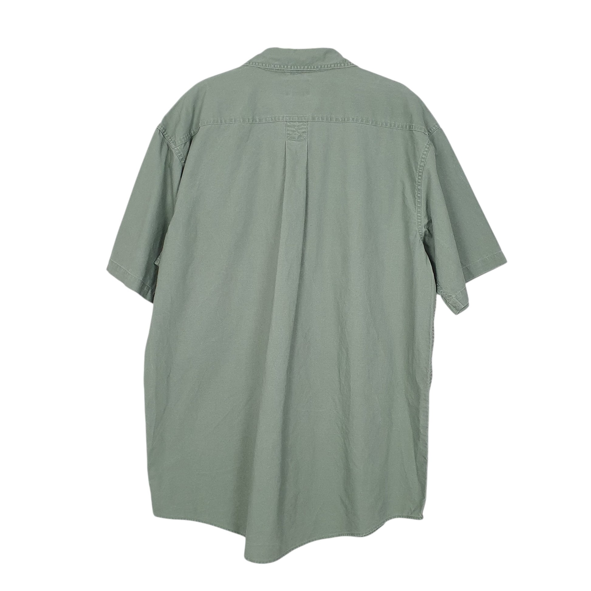 Mens Green L.L.Bean Tall Short Sleeve Shirt