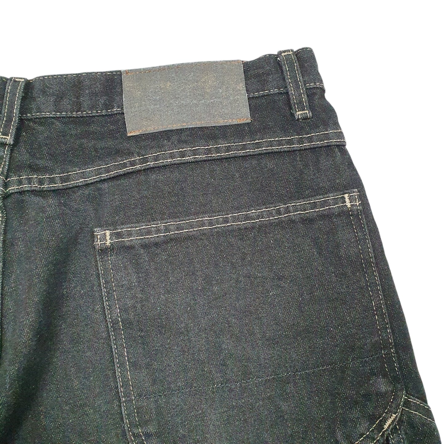 Mens Black Nautica Baggy Jorts Jean Denim Shorts