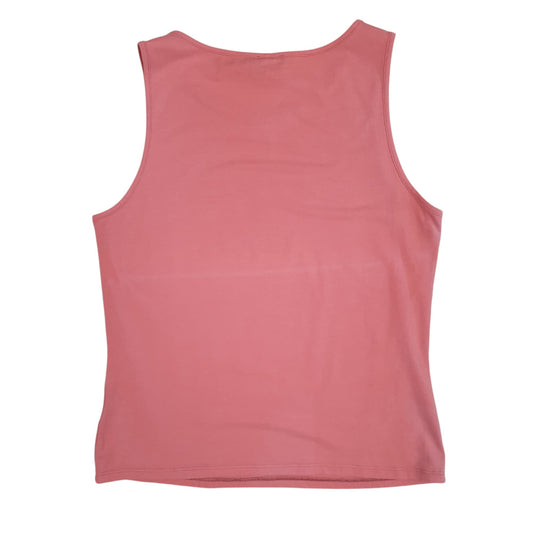 Womens Pink Armani Jeans Vest Short Sleeve T Shirt