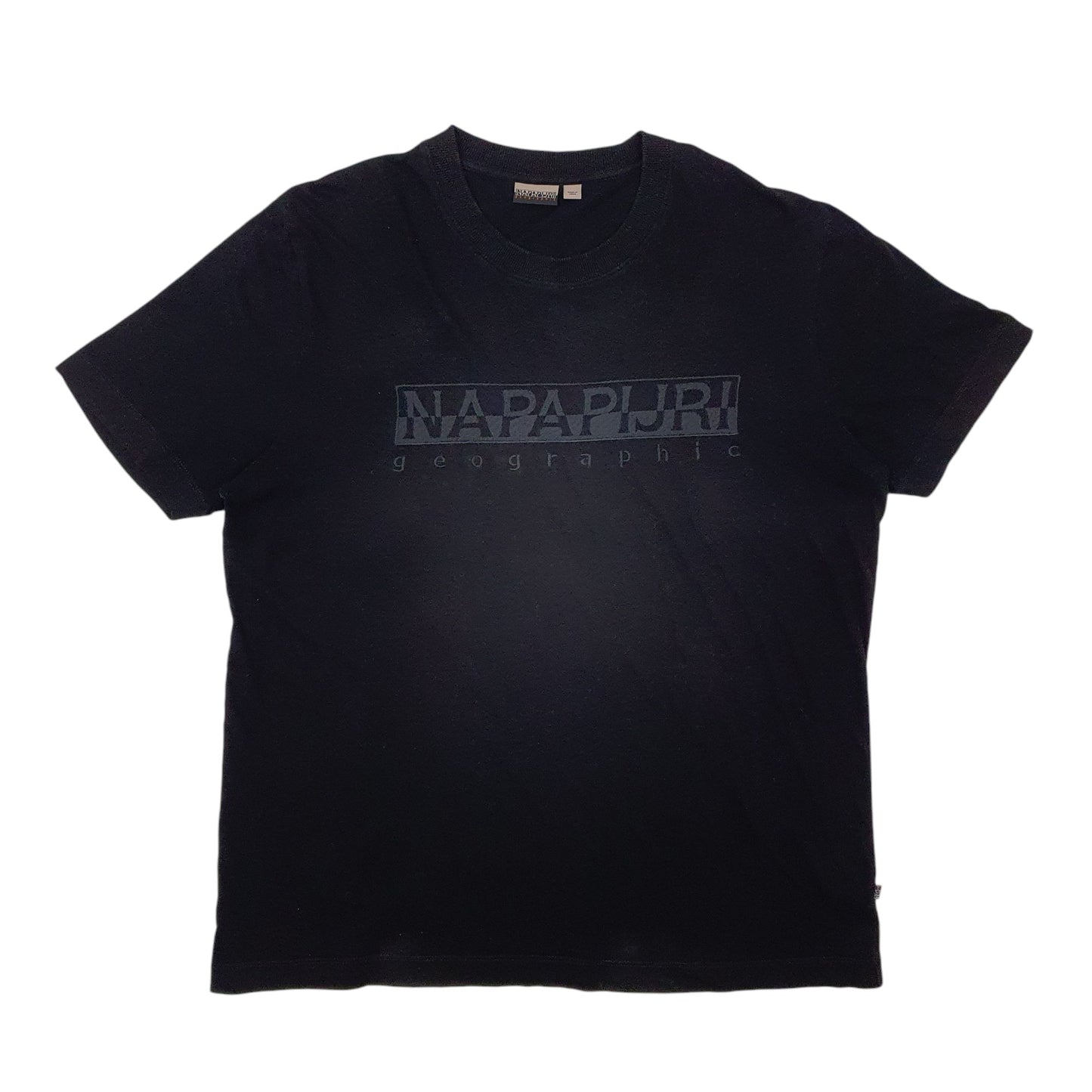 Mens Black Napapijri Geographic  Short Sleeve T Shirt