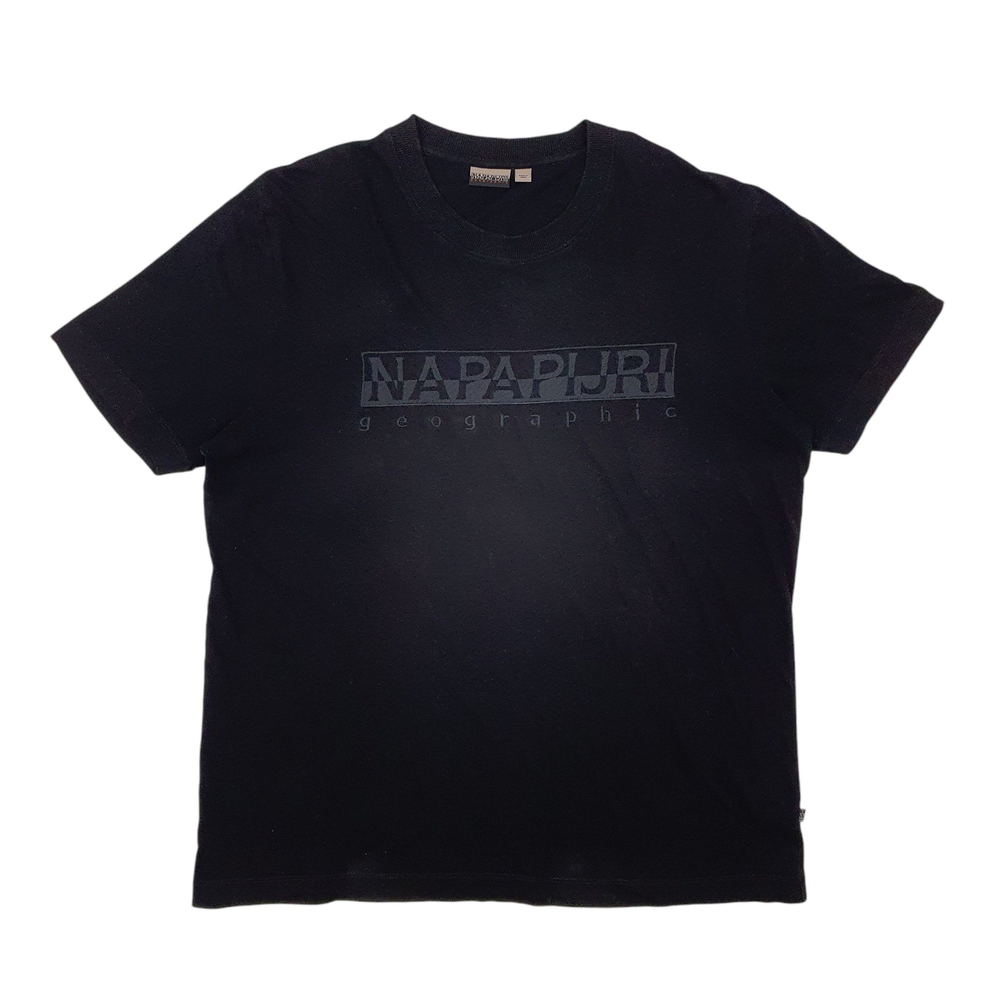 Mens Black Napapijri Geographic  Short Sleeve T Shirt