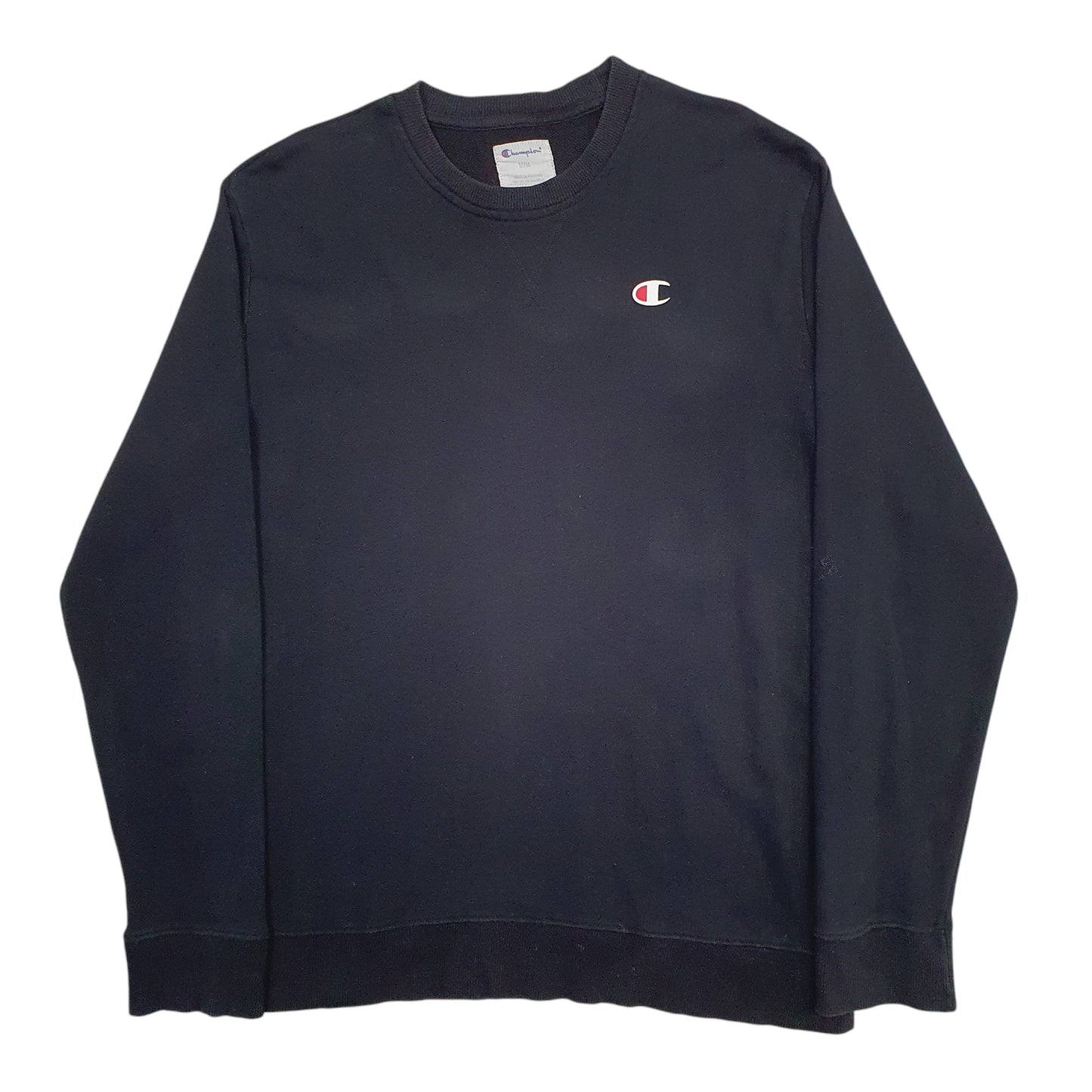 Mens Black Champion  Crewneck Jumper