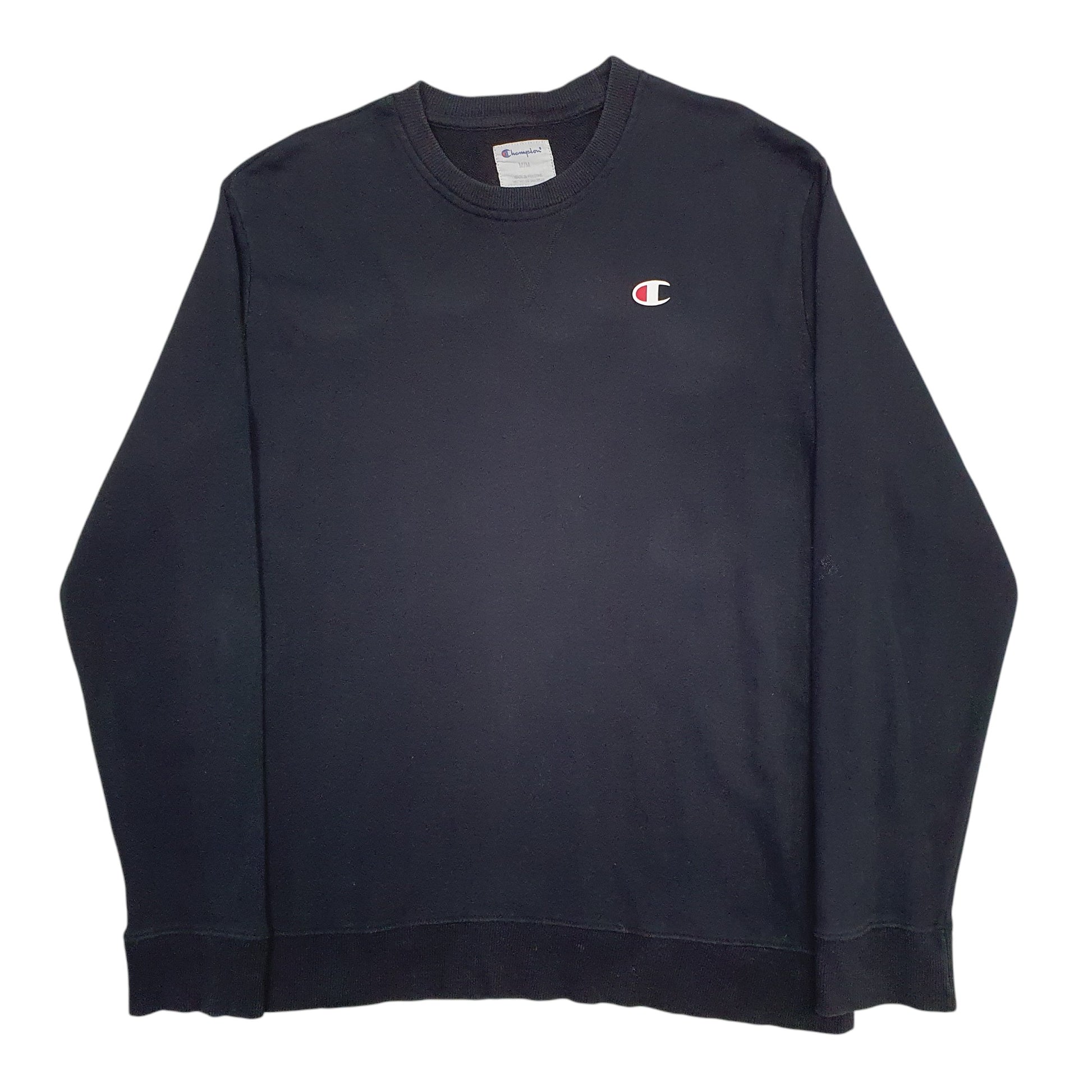 Mens Black Champion  Crewneck Jumper